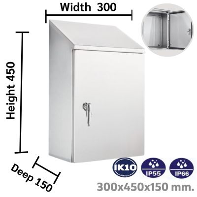 ร้านขายตู้สแตนเลสหลังคาสโลป 300x450x150 3 ร้านขายตู้สแตนเลส