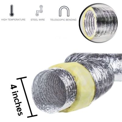 4X10 ม. ท่อลมแอร์หุ้มฉนวนใยแก้ว 1 ท่อลมแอร์