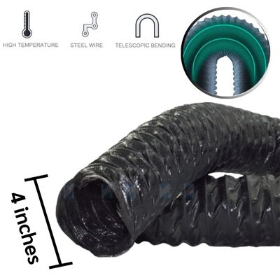 ท่อส่งลมผ้าใบเคลือบ PVC (สีดำ) 4''x6 ม. 1 ท่อส่งลมผ้าใบเคลือบ