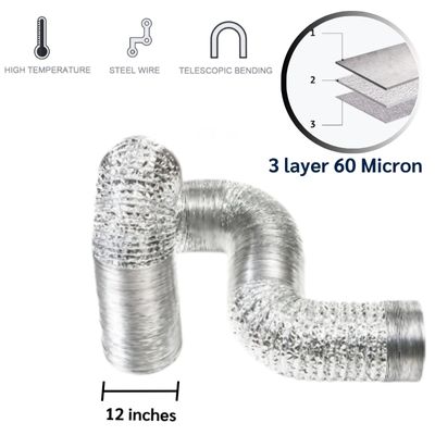 ท่อฟอยด์ดูดอากาศ 12 นิ้ว