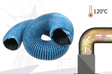 ทนความร้อนท่อลมผ้าใบเคลือบ PVC