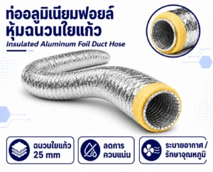 PU Flex โพลียูริเทนเฟล็กซ์ (ลวดทองเหลือง) 28 ท่อเฟล็กซ์หุ้มฉนวนใยแก้ว